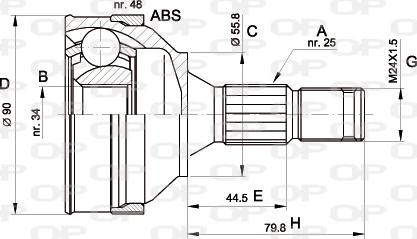 Open Parts CVJ5176.10 - Šarnīru komplekts, Piedziņas vārpsta autodraugiem.lv