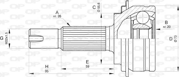 Open Parts CVJ5818.10 - Šarnīru komplekts, Piedziņas vārpsta autodraugiem.lv