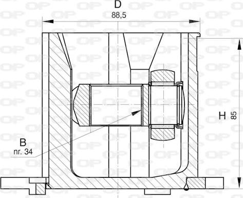 Open Parts CVJ5824.20 - Šarnīru komplekts, Piedziņas vārpsta autodraugiem.lv