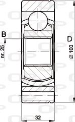 Open Parts CVJ5399.20 - Šarnīru komplekts, Piedziņas vārpsta autodraugiem.lv