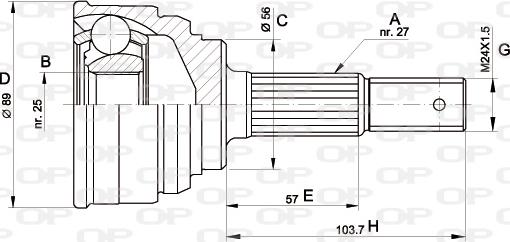 Open Parts CVJ5319.10 - Šarnīru komplekts, Piedziņas vārpsta autodraugiem.lv