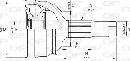 Open Parts CVJ5224.10 - Šarnīru komplekts, Piedziņas vārpsta autodraugiem.lv