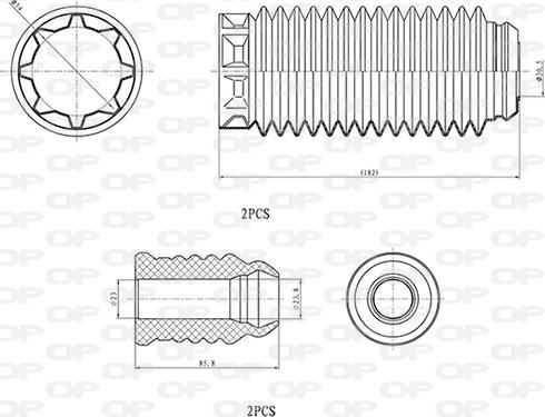 Open Parts DCK5099.04 - Putekļu aizsargkomplekts, Amortizators autodraugiem.lv