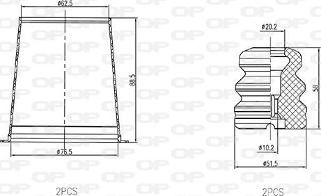 Open Parts DCK5094.04 - Putekļu aizsargkomplekts, Amortizators autodraugiem.lv