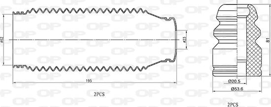 Open Parts DCK5091.04 - Putekļu aizsargkomplekts, Amortizators autodraugiem.lv