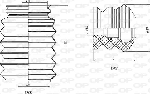 Open Parts DCK5097.04 - Putekļu aizsargkomplekts, Amortizators autodraugiem.lv