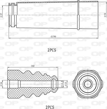 Open Parts DCK5059.04 - Putekļu aizsargkomplekts, Amortizators autodraugiem.lv