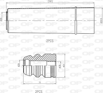 Open Parts DCK5050.04 - Putekļu aizsargkomplekts, Amortizators autodraugiem.lv