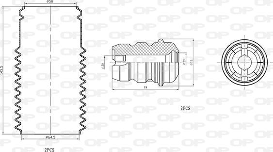 Open Parts DCK5068.04 - Putekļu aizsargkomplekts, Amortizators autodraugiem.lv