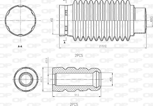 Open Parts DCK5006.04 - Putekļu aizsargkomplekts, Amortizators autodraugiem.lv