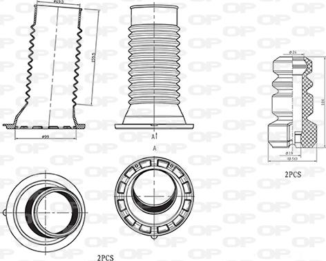 Open Parts DCK5015.04 - Putekļu aizsargkomplekts, Amortizators autodraugiem.lv