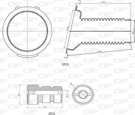 Open Parts DCK5016.04 - Putekļu aizsargkomplekts, Amortizators autodraugiem.lv