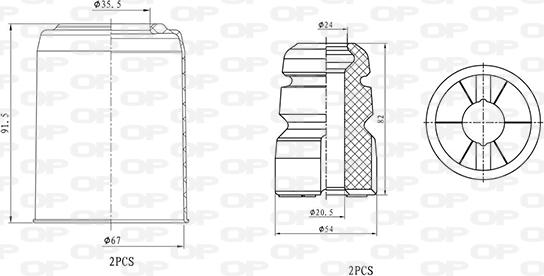 Open Parts DCK5084.04 - Putekļu aizsargkomplekts, Amortizators autodraugiem.lv