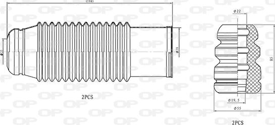 Open Parts DCK5081.04 - Putekļu aizsargkomplekts, Amortizators autodraugiem.lv