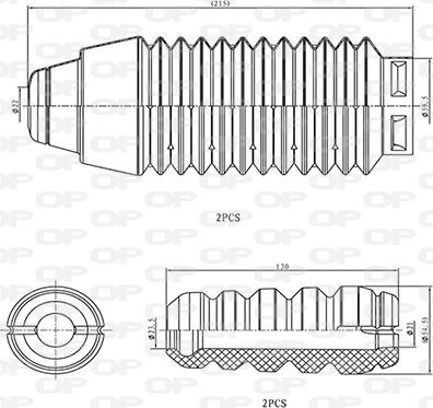 Open Parts DCK5088.04 - Putekļu aizsargkomplekts, Amortizators autodraugiem.lv