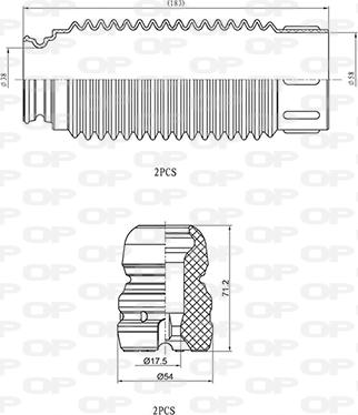 Open Parts DCK5034.04 - Putekļu aizsargkomplekts, Amortizators autodraugiem.lv
