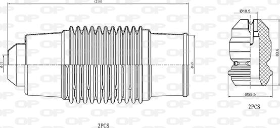 Open Parts DCK5032.04 - Putekļu aizsargkomplekts, Amortizators autodraugiem.lv