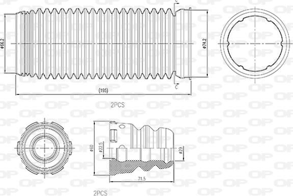 Open Parts DCK5022.04 - Putekļu aizsargkomplekts, Amortizators autodraugiem.lv