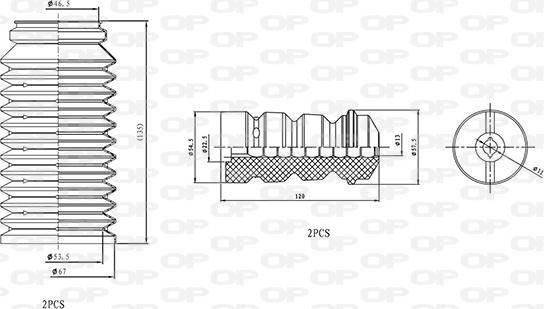 Open Parts DCK5076.04 - Putekļu aizsargkomplekts, Amortizators autodraugiem.lv