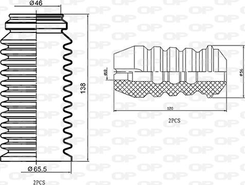 Open Parts DCK5070.04 - Putekļu aizsargkomplekts, Amortizators autodraugiem.lv