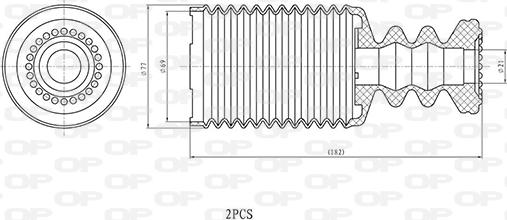 Open Parts DCK5112.02 - Gājiena ierobežotājs, Atsperojums autodraugiem.lv