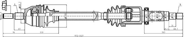 Open Parts DRS6494.00 - Piedziņas vārpsta autodraugiem.lv