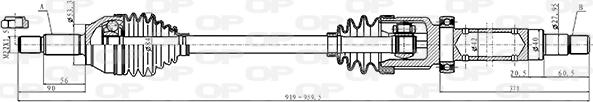 Open Parts DRS6497.00 - Piedziņas vārpsta autodraugiem.lv