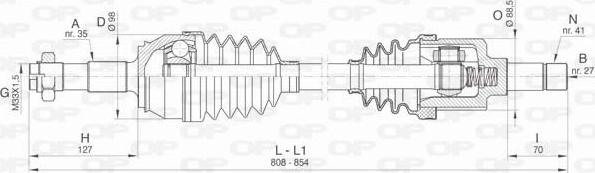 Open Parts DRS6445.00 - Piedziņas vārpsta autodraugiem.lv