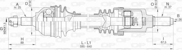 Open Parts DRS6469.00 - Piedziņas vārpsta autodraugiem.lv