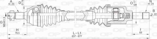 Open Parts DRS6467.00 - Piedziņas vārpsta autodraugiem.lv