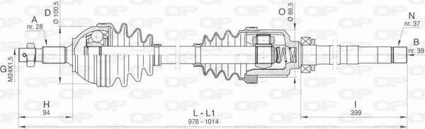 Open Parts DRS6406.00 - Piedziņas vārpsta autodraugiem.lv