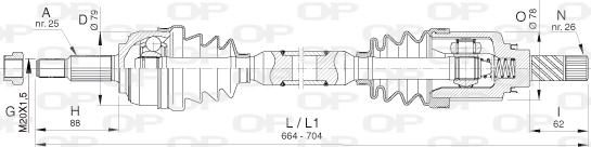 Open Parts DRS6400.00 - Piedziņas vārpsta autodraugiem.lv