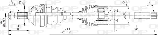 Open Parts DRS6403.00 - Piedziņas vārpsta autodraugiem.lv