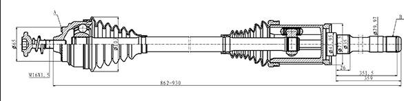 Open Parts DRS6487.00 - Piedziņas vārpsta autodraugiem.lv