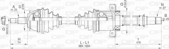 Open Parts DRS6431.00 - Piedziņas vārpsta autodraugiem.lv