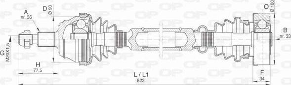 Open Parts DRS6423.00 - Piedziņas vārpsta autodraugiem.lv