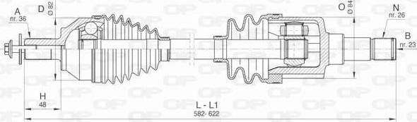 Open Parts DRS6427.00 - Piedziņas vārpsta autodraugiem.lv