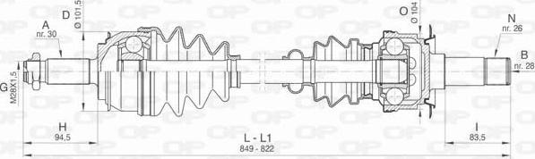 Open Parts DRS6474.00 - Piedziņas vārpsta autodraugiem.lv