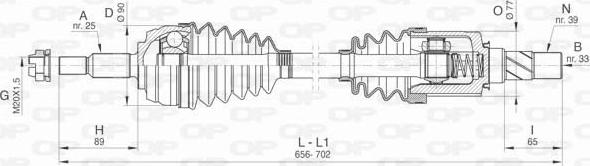 Open Parts DRS6478.00 - Piedziņas vārpsta autodraugiem.lv