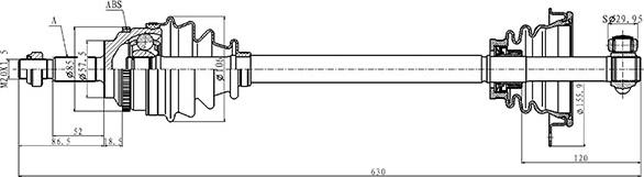 Open Parts DRS6506.00 - Piedziņas vārpsta autodraugiem.lv