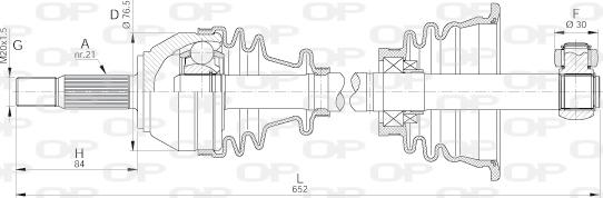 Open Parts DRS6014.00 - Piedziņas vārpsta autodraugiem.lv