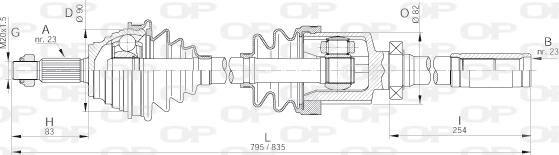 Open Parts DRS6167.00 - Piedziņas vārpsta autodraugiem.lv