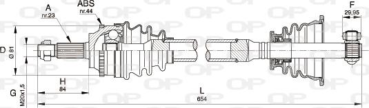 Open Parts DRS6110.00 - Piedziņas vārpsta autodraugiem.lv