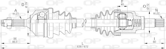 Open Parts DRS6181.00 - Piedziņas vārpsta autodraugiem.lv