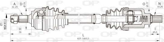 Open Parts DRS6368.00 - Piedziņas vārpsta autodraugiem.lv