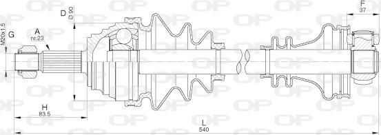 Open Parts DRS6306.00 - Piedziņas vārpsta autodraugiem.lv