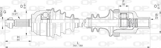 Open Parts DRS6302.00 - Piedziņas vārpsta autodraugiem.lv