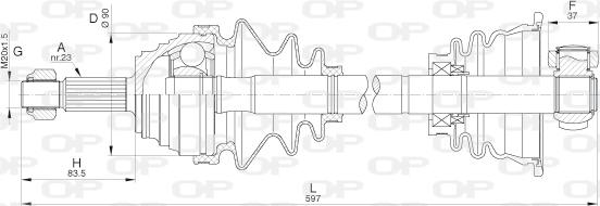 Open Parts DRS6310.00 - Piedziņas vārpsta autodraugiem.lv