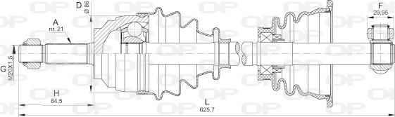 Open Parts DRS6383.00 - Piedziņas vārpsta autodraugiem.lv