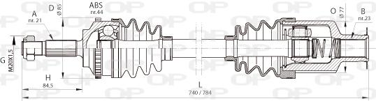 Open Parts DRS6371.00 - Piedziņas vārpsta autodraugiem.lv